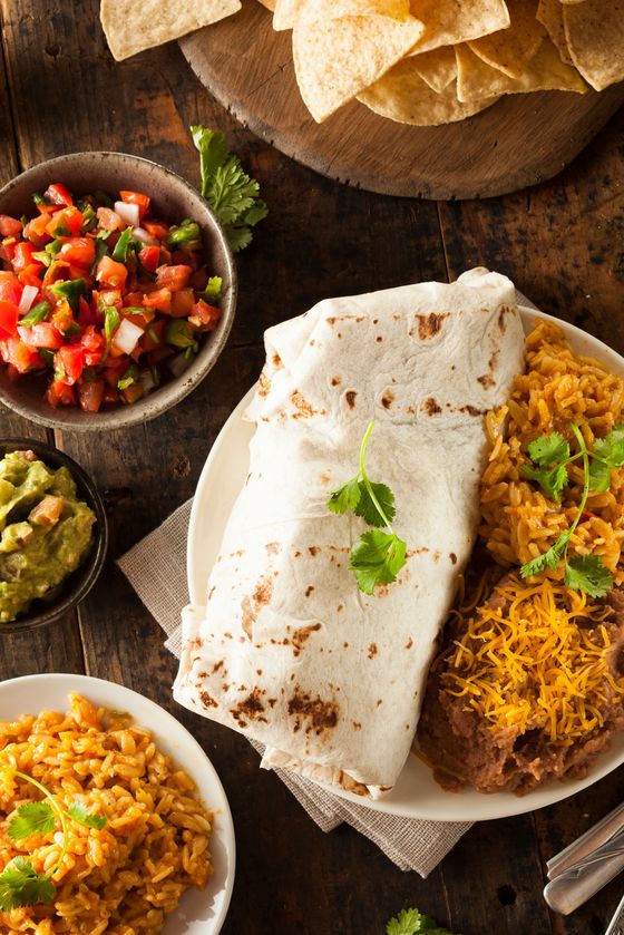 Burritos de Carne e de Frango